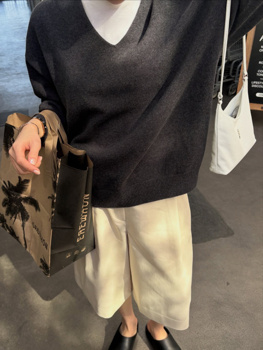 Spring V-Neck Cashmere Knit
