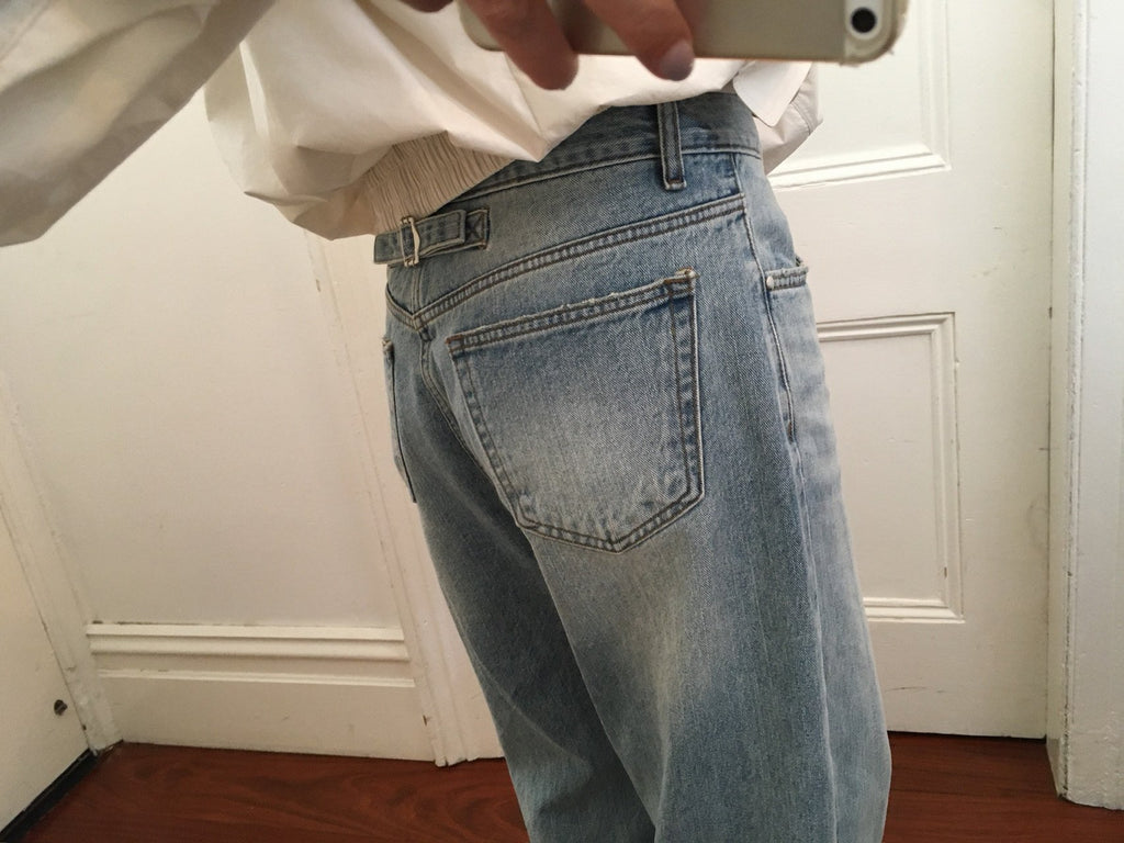Side-Adjuster Denim Pants