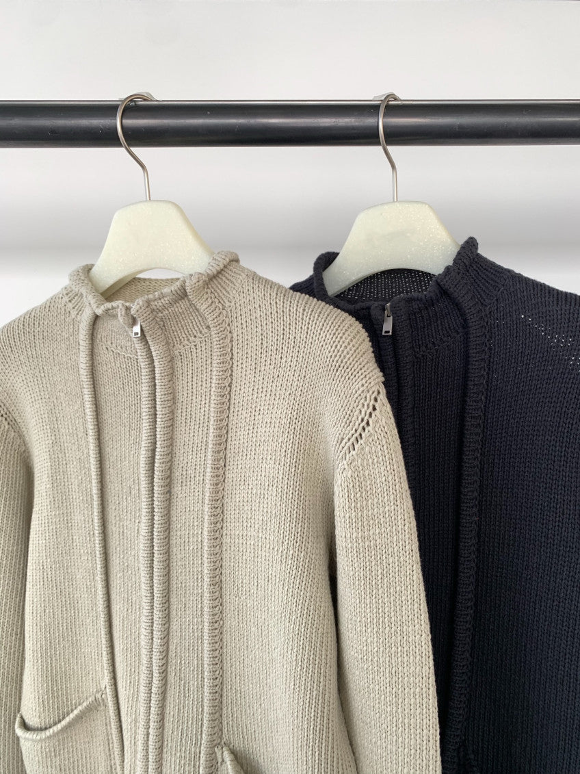 Frame Zip Knit