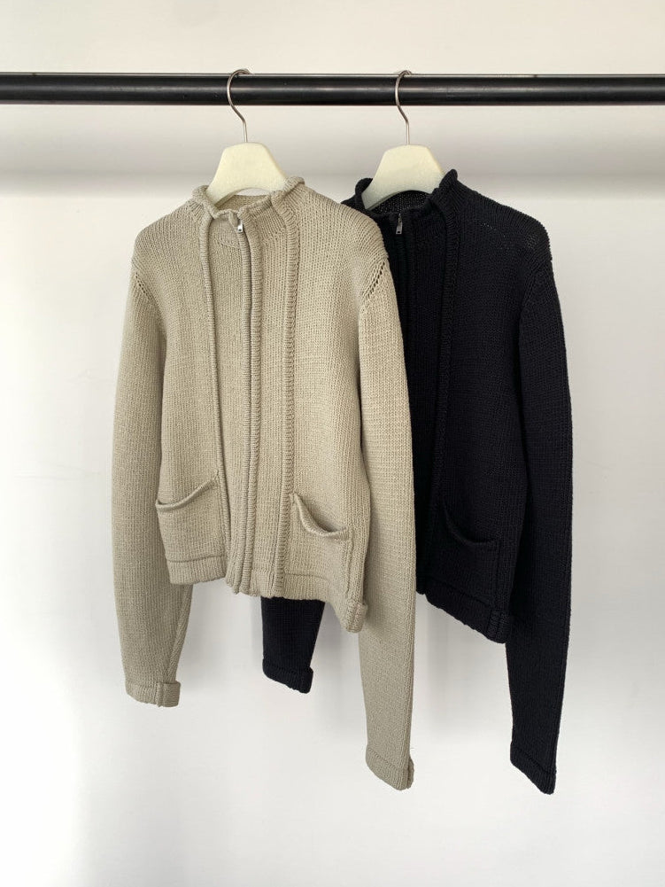Frame Zip Knit