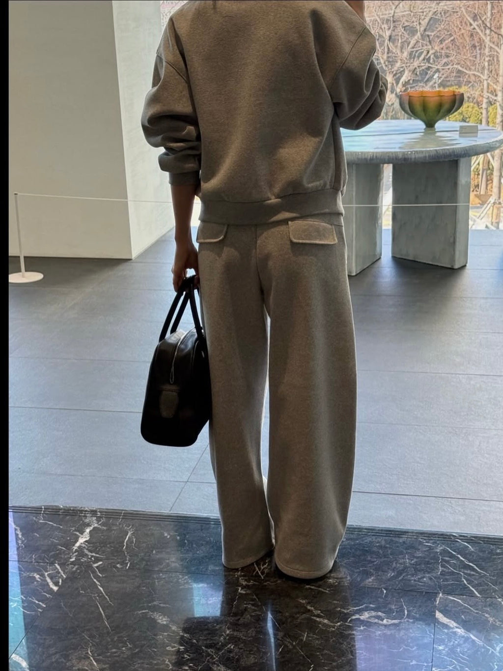 High Neck Bouclé Pants