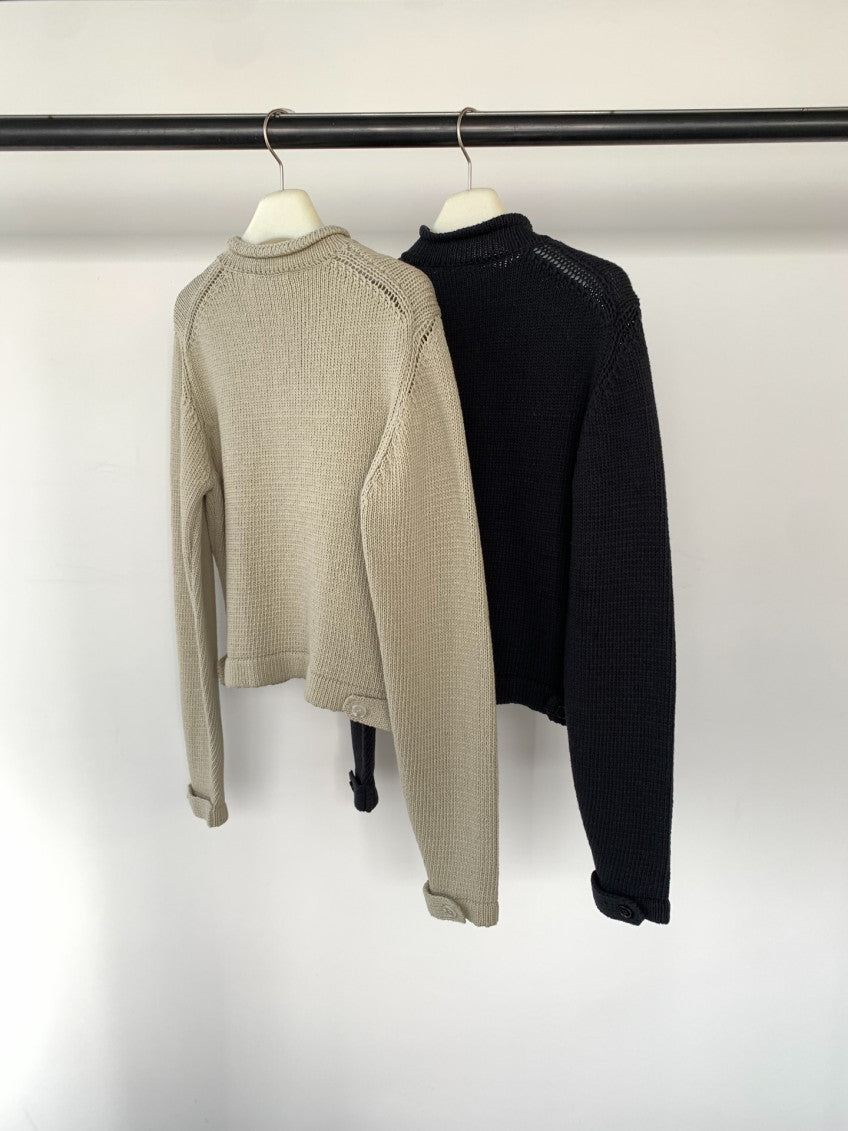 Frame Zip Knit